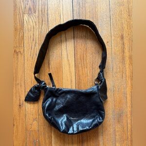 Phillip Lim Shiny Black Leather Mini Croissant Bag
